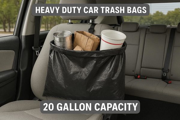 Heavy Duty Car Trash Bags 20 Gallon Capacity for Large Trash Items