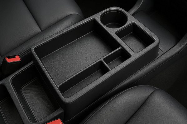 Car Center Console Organizer with Cup Holders for Sedan and SUV Interior Storage