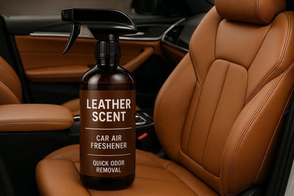 Leather Scent Car Air Freshener Spray Quick Odor Removal for Luxury Vehicles
