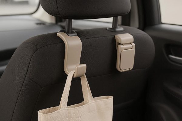 Foldable Car Seat Back Hooks Space Saving Storage for Compact Cars